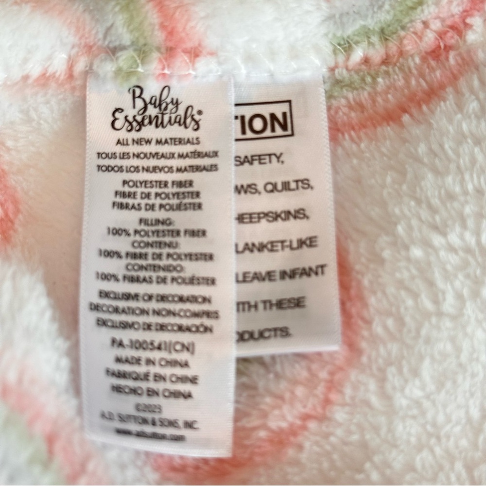 Baby Essentials Pink Elephant Plush White Lovey Security Blanket Rainbows 2023 - Picture 10 of 14